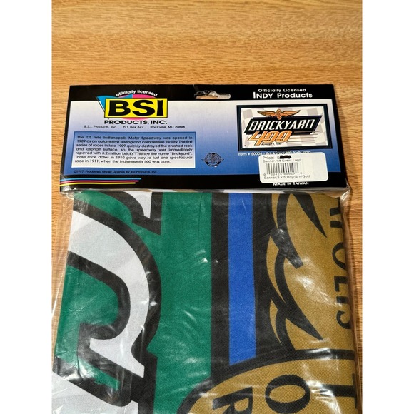 Vintage NOS 1998 Brickyard 400 Indianapolis Motor Speedway Nascar 3x5 Flag - Picture 6 of 7